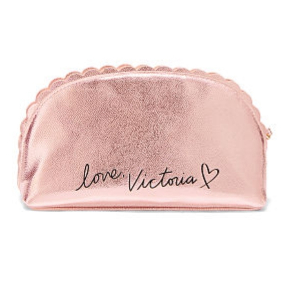 Victoria's Secret VS Petal Edge Beauty Make Up Cosmetic Bag Cute Pink Bag NWT - Picture 4 of 8